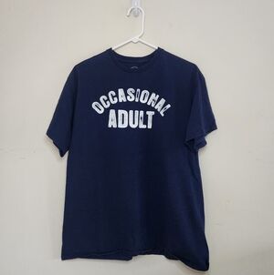 Occasional Adult Navy Blue T-shirt Sz Large